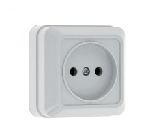 EKF PROxima Рим Розетка 1-местная 10А без заземления белая.