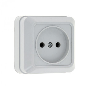 EKF PROxima Рим Розетка 1-местная 10А без заземления белая.