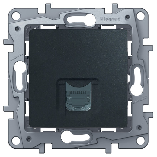 Розетка компьютерная RJ45 категория 6 UTP - Legrand Etika - антрацит