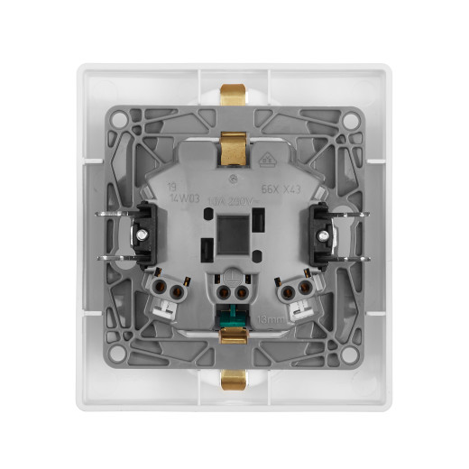 Розетка двойная с заземлением - Legrand Inspiria - со шторками в сборе 16А 250В безвинтовые зажимы - белый