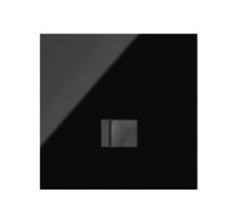 Simon 100 Черный глянец Кит 1 пост, фронт. Накладка на 1 розетку RJ45