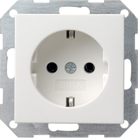 Gira S-55 Бел Розетка с/з без захватов