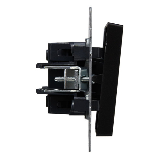 BRITE Выключ. 2-кл. прох. 10А ВС10-2-6-БрЧ черн. IEK