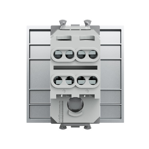 Инвертор одноклавишный модульный, Avanti, закаленная сталь, 2 модуля