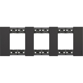 BT Living now Черный Рамка немецкий стандарт 3 поста (2+2+2 мод).