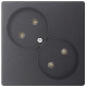 Розетка двойная 2К без защитных шторок, графит