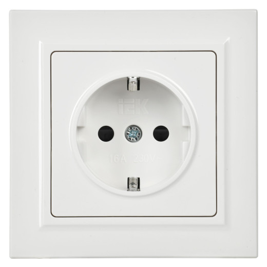 BRITE Роз. с з/к/ш 16А в сб. РСР14-1-0-БрБ бел. IEK