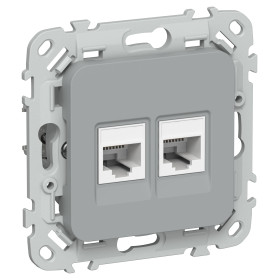 FLITE Роз. 2-я комп. RJ45 кат.5Е UTP РК5е-2-0-ФлС сер. IEK