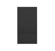 Simon 100 Черный матовый Кит 2 поста, фронт. 1 рамка вертикальная + 2 клавиши выключателей