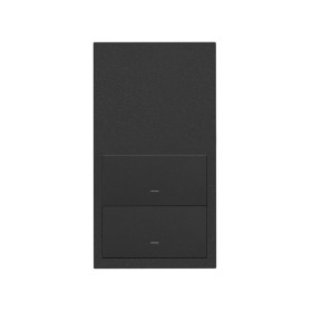 Simon 100 Черный матовый Кит 2 поста, фронт. 1 рамка вертикальная + 2 клавиши выключателей