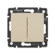 Переключатель двухклавишный - Legrand Valena - 10А 250В схема 6/2 безвинтовые зажимы - слоновая кость