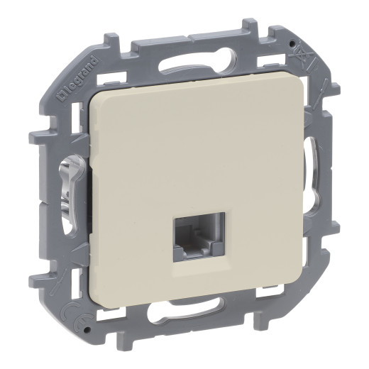 Розетка телефонная RJ11 - Legrand/Daccord Inspiria - слоновая кость