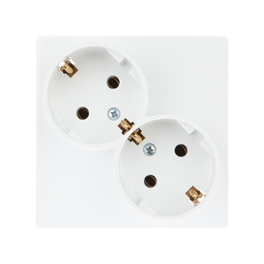 Розетка 2Х2К+3 Sсhuko без защитных шторок, белый