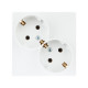 Розетка 2Х2К+3 Sсhuko без защитных шторок, белый