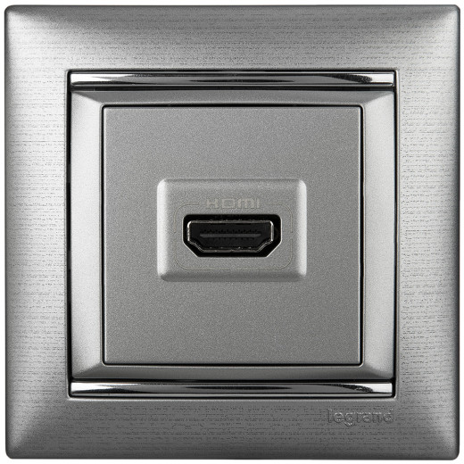 Рамка 1 пост - Legrand Valena - алюминий матовый