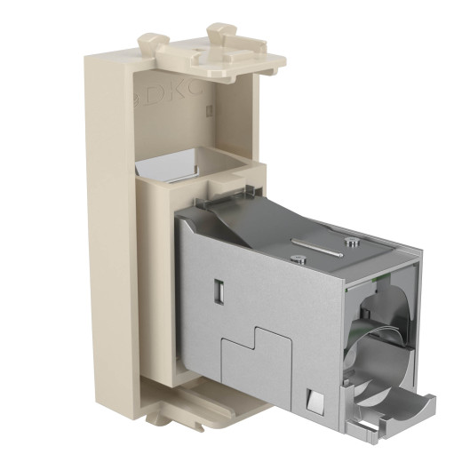 Компьютерная розетка RJ-45 модульная, кат.6 экранированная, Avanti, ванильная дымка, 1 модуль