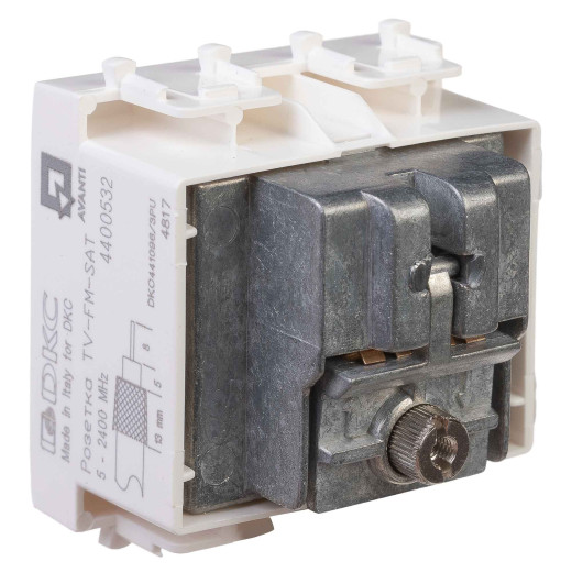 Розетка TV-FM-SAT модульная, Avanti, белое облако, 2 модуля