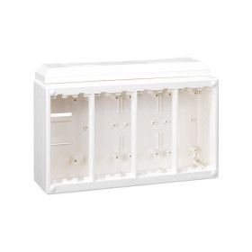 Simon Connect Белая Коробка Cima для поверхностного монтажа в сборе, на 4 Cima-модуля