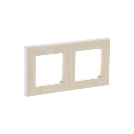 Рамка ABB Levit 2 поста слоновая кость / белый
