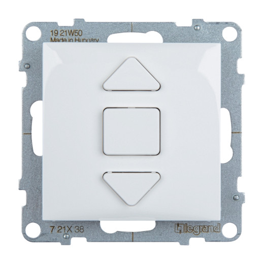 SUNO. Переключатель кнопочный для жалюзи и рольставней 6А 250В. Безвинтовые зажимы. Цвет 