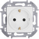Розетка с заземлением - Legrand/Daccord Inspiria - со шторками 16А 250В винтовые зажимы - белый