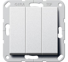 Gira S-55 Алюминий Переключатель 3-клавишный