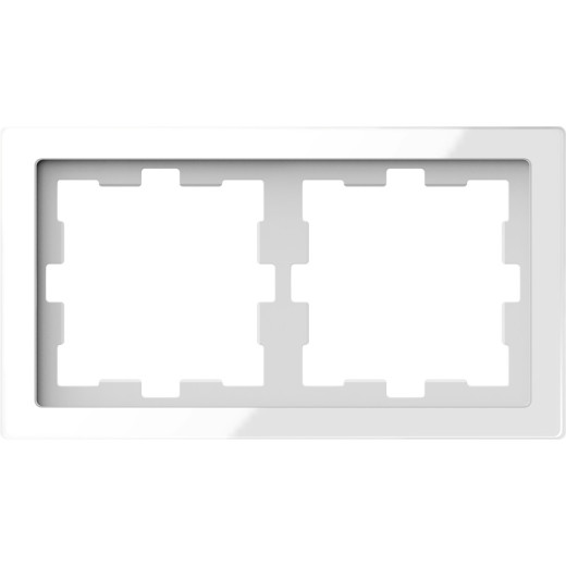 MERTEN D-Life РАМКА 2-постовая, БЕЛ. КРИСТАЛЛ