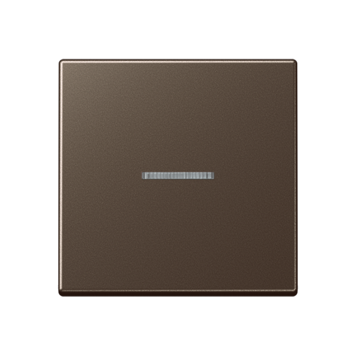 Одинарная клавиша с окошком для балансирных механизмов выключателей (кнопок) с подсветкой, в комплекте с AS90HP (крепежный элемент), дюропласт, мокко, A500