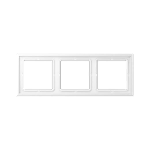 Рамка 3 поста, термопласт, белый матовый