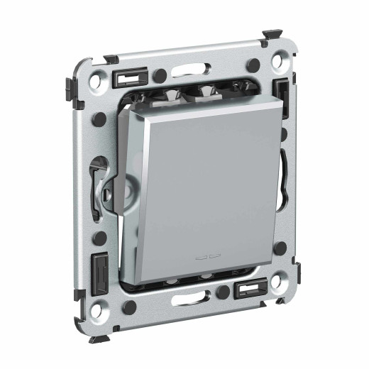 Инвертор одноклавишный в стену, Avanti, закаленная сталь