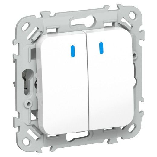 FLITE Выключ. 2-кл. с инд. 10А ВС12-1-1-ФлБ бел. IEK