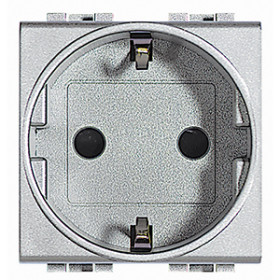 BT LL Алюминий Розетка силовая 2К+З безвинтовой зажим.