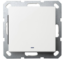 Jasmart G Белый глянцевый Выключатель 1-кл проходной с подсветкой 10A 250V~