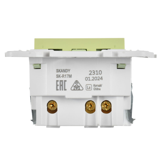 SKANDY Роз. с з/к/ш 16А с USB C 18Вт SK-R17M мятн. IEK