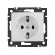 Розетка с заземлением - Legrand Valena - со шторками 16А 250В винтовые зажимы - белый