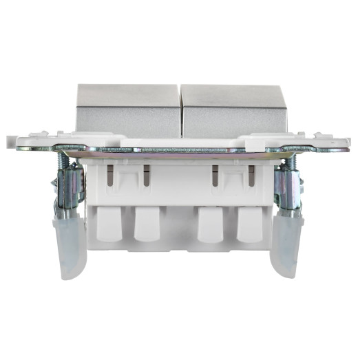 SKANDY Выключ. 2-кл. прох. 10А SK-V05S сереб. IEK