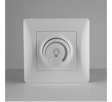Светорегулятор поворотный (диммер) для светодиодных ламп, 125-250V, 200W (белый)