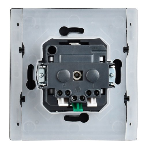 FORTE&PIANO Роз. с з/к/ш с кр. б/к 16А IP44 FP119 чер. IEK