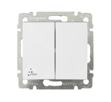 Legrand Valena Бел Переключатель 2-клавишный IP44.