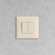 Выключатель двухклавишный в стену, Avanti, ванильная дымка
