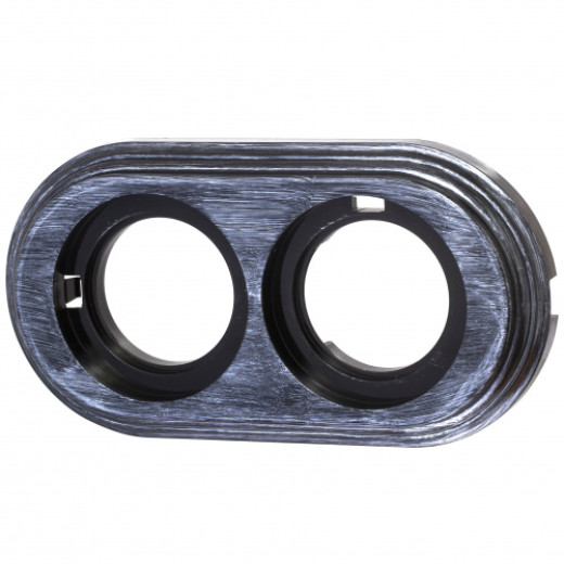 Рамка 2-х постовая, пластик, цвет Серебряный Век