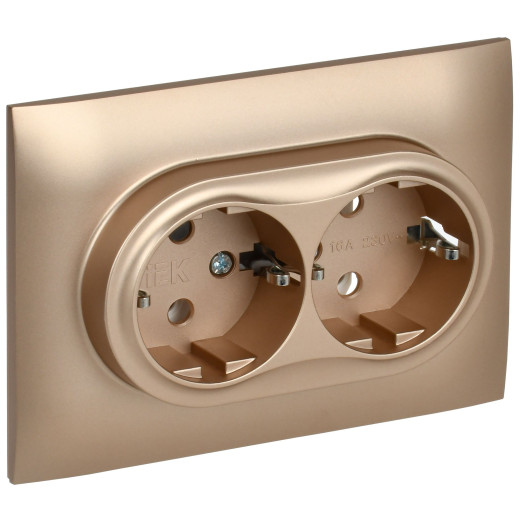 SKANDY Роз. 2-я с з/к без з/ш 16А сб. SK-R08Sa песоч. IEK