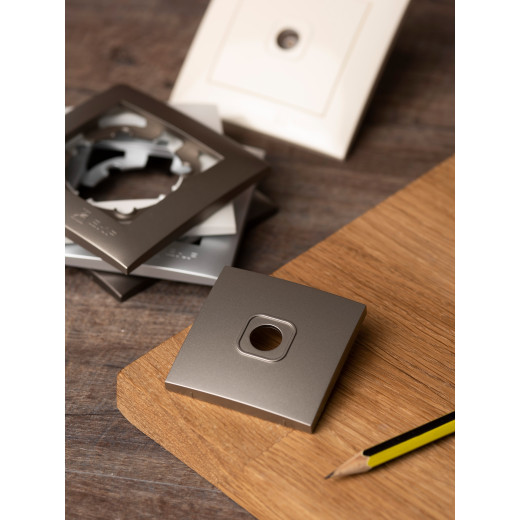 Валенсия лицевая панель розетки TV 1-местная 75Ом 5-862МГц кашемир EKF PROxima