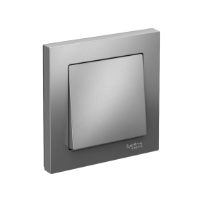 Systeme Electric AtlasDesign Сталь Выключатель 1-клавишный сх.1, 10АХ, в сборе