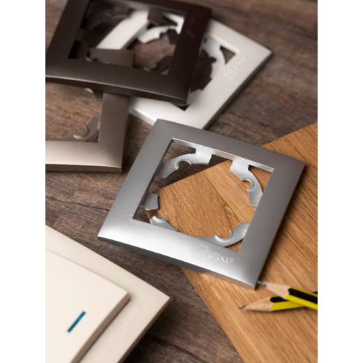 Валенсия Рамка 1-местная сталь EKF