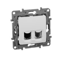 Legrand Etika Белый Розетка тел.+ комп. (RJ11+RJ45) 5 категория  UTP.