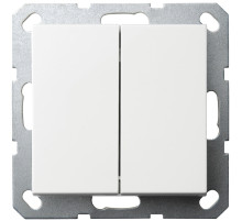 Jasmart G Белый глянцевый Выключатель 2-кл 10A 250V~
