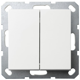 Jasmart G Белый глянцевый Выключатель 2-кл 10A 250V~