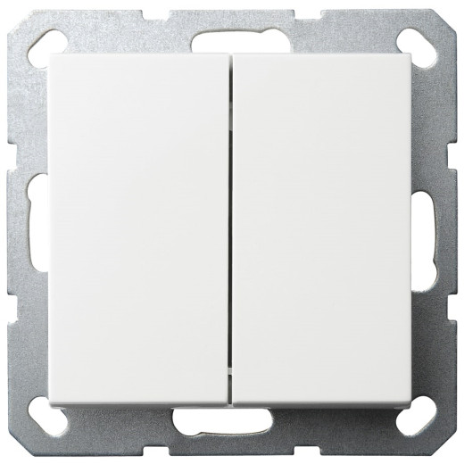 G Белый глянцевый Выключатель 2-кл 10A 250V~