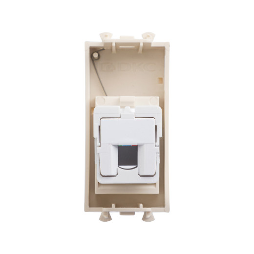 Телефонная розетка RJ-12 модульная, Avanti, ванильная дымка, 1 модуль
